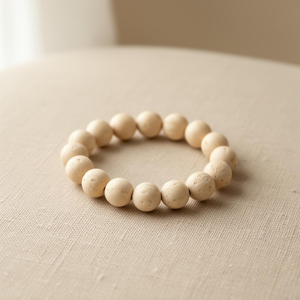 Bracelet before wearing — light natural tones